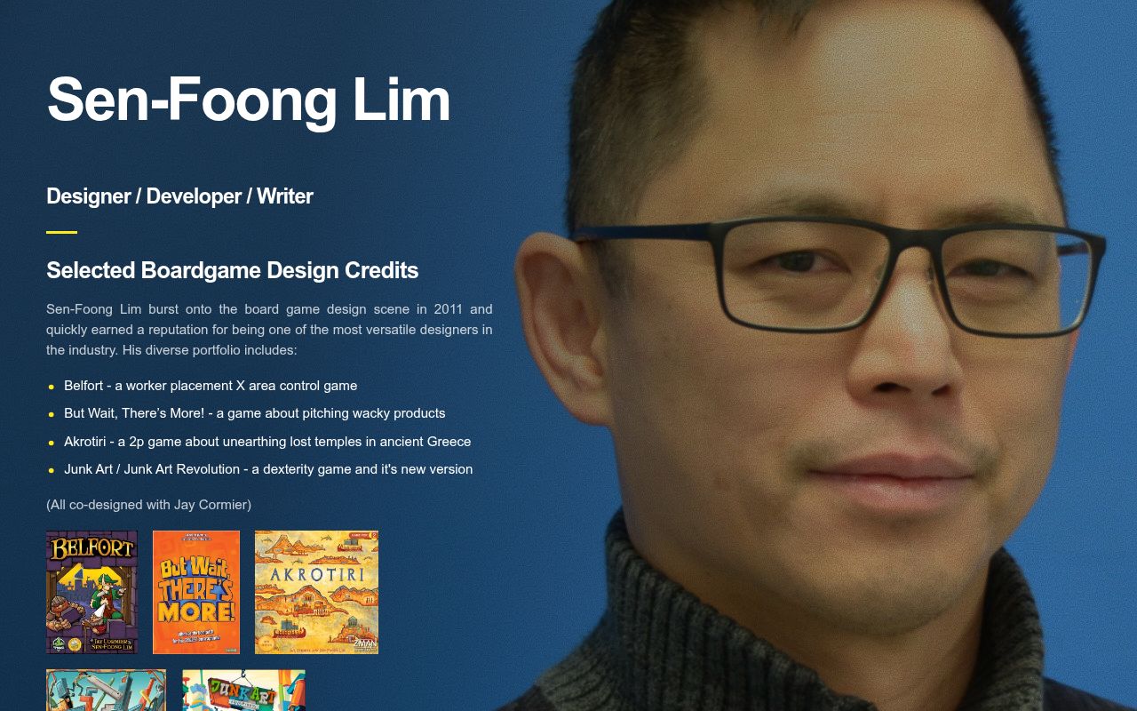 Sen Foong Lim Designer Developer Writer
